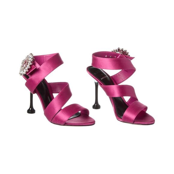Alexandre Birman Antonia Crystals Satin Sandal (Authentic Pre-Loved)